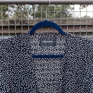 Reformation Gjelina Wrap Dress Black & White Floral Size Small NWOT